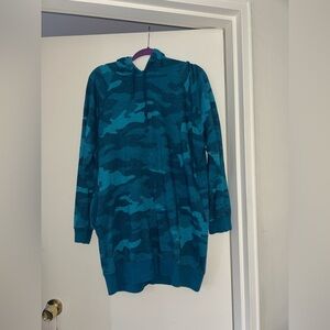 😍Victoria Secret Pink blue Camouflage Hoodie/tunic 😍